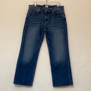Hudson Jeans Wilde Distressed Denim Jeans Straight Ankle Size 36
